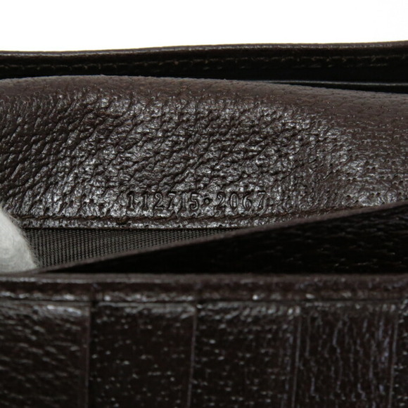 Gucci Double hook Long Wallet GG Canvas Calfskin Leather Flap Brown Beige - Picture 11 of 11